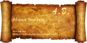 Alexa Dorina névjegykártya